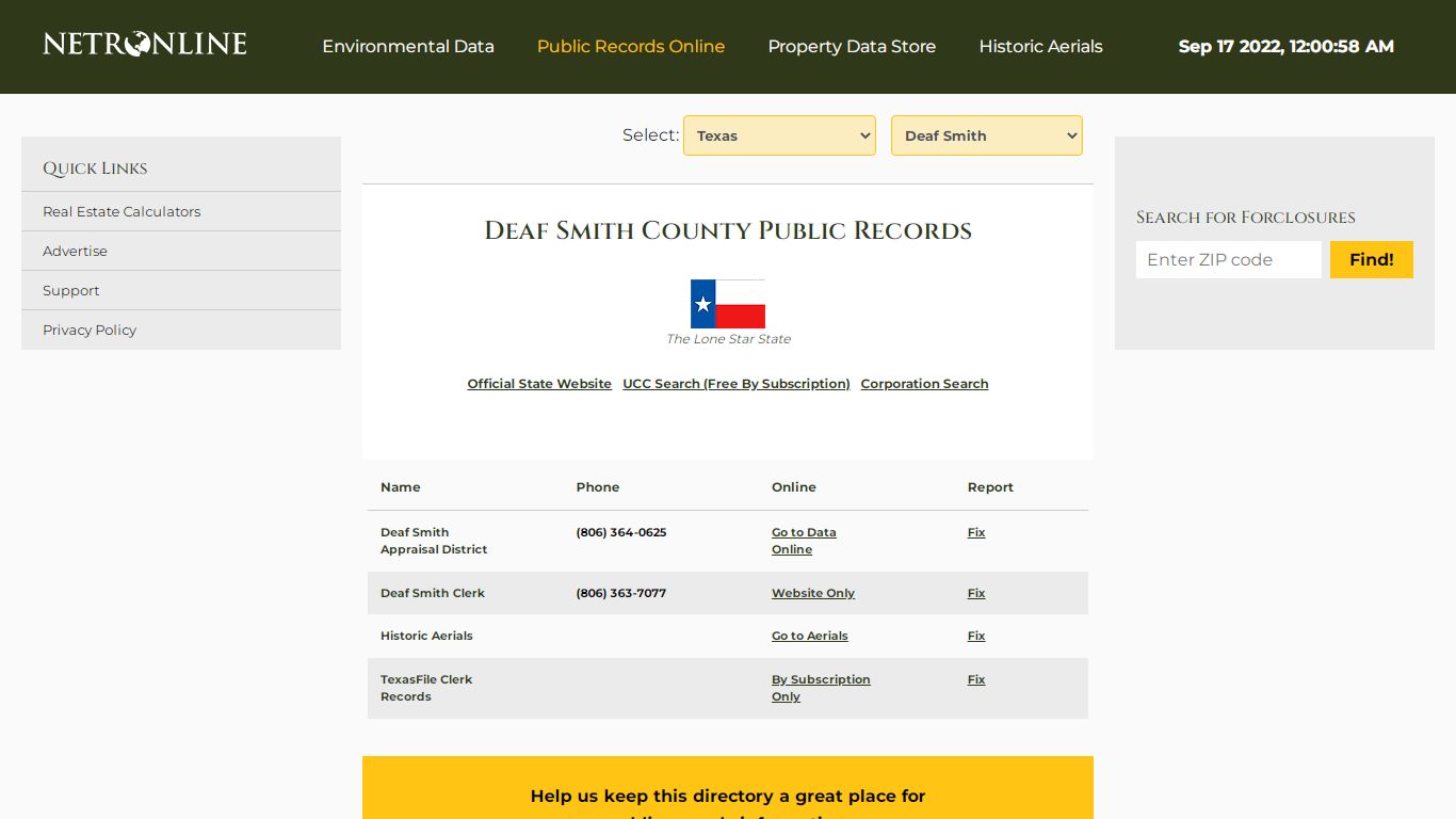 Deaf Smith County Public Records - NETROnline.com