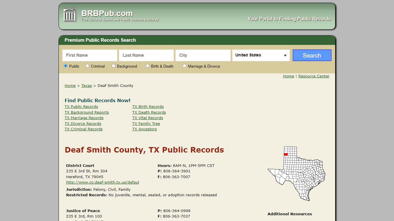 Deaf Smith County Public Records | Search Texas Government Databases